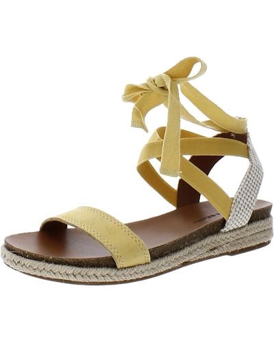 Lucky Brand Gennay Flat Ankle Strap Espadrilles - Brown