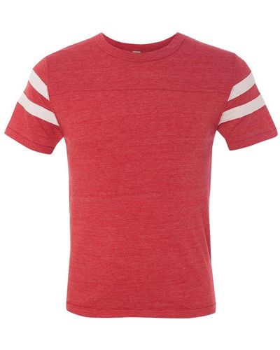 Alternative Apparel Eco-jersey Football Tee - Red