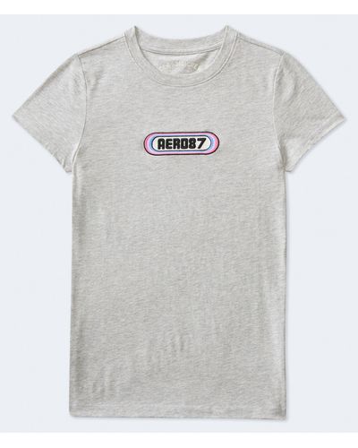 Aéropostale 87 Oval Graphic Tee - Gray