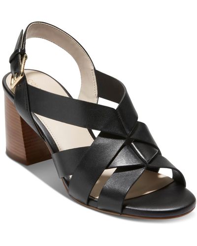 Cole Haan Jamie Sandal 65 Strappy Cushioned Footbed Slingback Sandals - Black