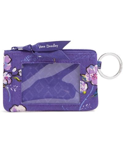 Vera Bradley Outlet Cotton Zip Id Case - Purple