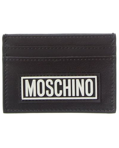 Moschino Leather Card Case - Black