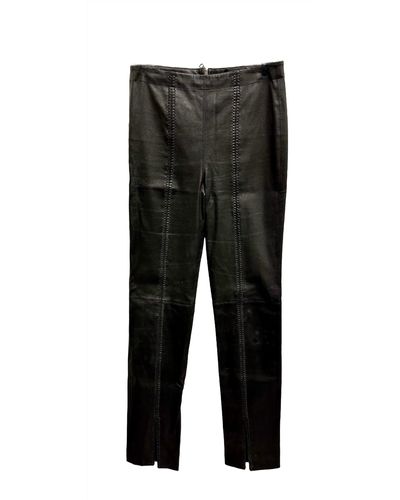 RTA Woven Front Leather leggings - Black