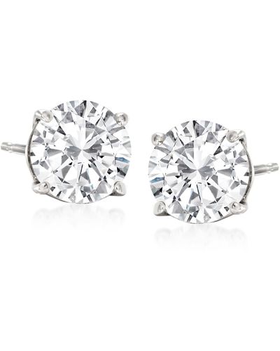 Ross-Simons Diamond Stud Earrings - Metallic
