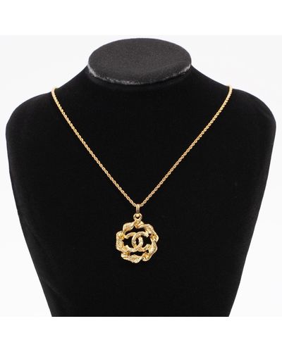 Chanel Coco Mark Necklace Plated - Black