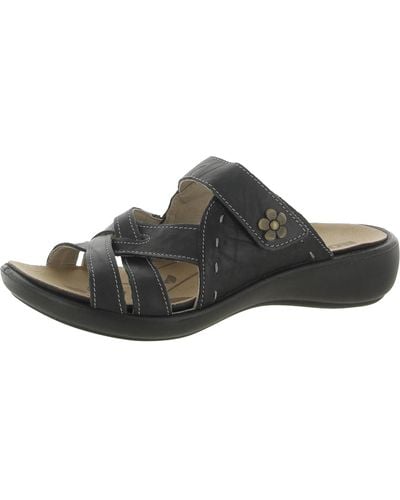 Romika Ibiza 99 Leather Slip-on Slide Sandals - Brown