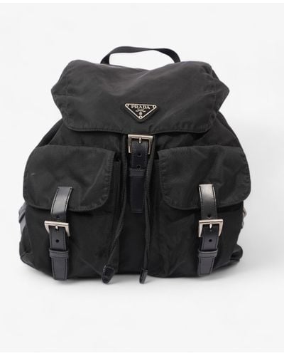 Prada Tessuto Backpack Re Nylon - Black