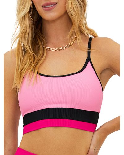 Beach Riot Eva Longline Bikini Top - Pink