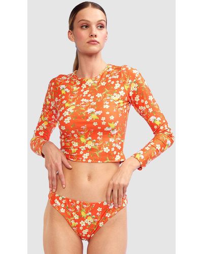 Cynthia Rowley Printed Bikini Bottom - Orange