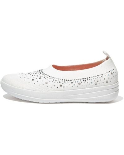 Fitflop Uberknit Ballerina Slip-on Sneaker - White