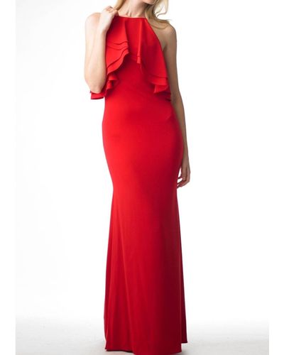 Issue New York Magnificent Long Dress - Red