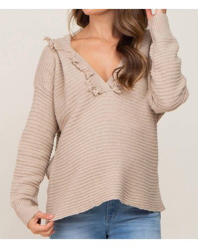Bibi Hooded Sweater - Natural