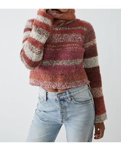 Free People My Girl Turtleneck In Sunburst - Red