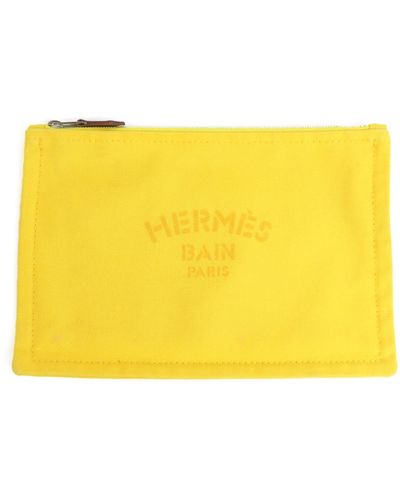Hermès Cotton Clutch Bag (pre-owned) - Yellow