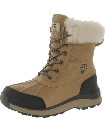 UGG Adirondack Iii Leather Lace Up Winter Boots - Pink