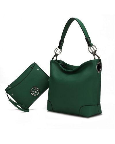 MKF Collection by Mia K Viviana Vegan Leather 's Hobo Bag - Green