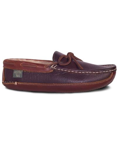 Cloud Nine Men"s Leather Driving Moccasin - Red