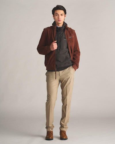 Members Only Soft Suede Iconic Jacket - Brown