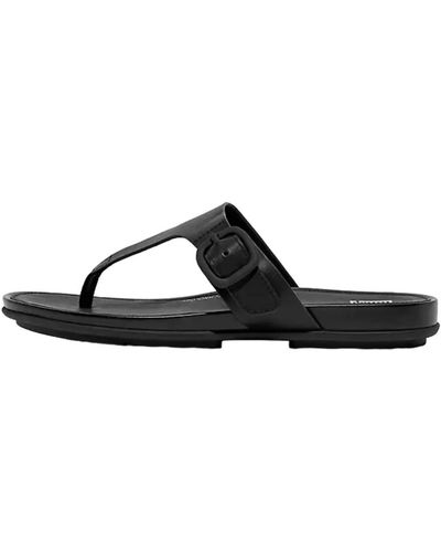 Fitflop Gracie Toe-post Sandals - Black
