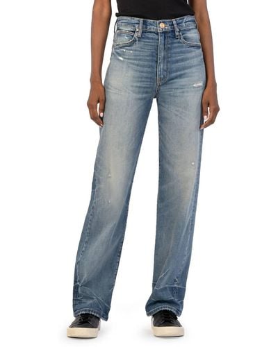 Kut From The Kloth Sienna High Rise Wide Leg Jeans - Blue