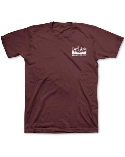 BASS OUTDOOR Cotton Graphic T-shirt - Purple