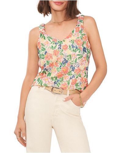 Vince Camuto Ruched Chiffon Blouse - White