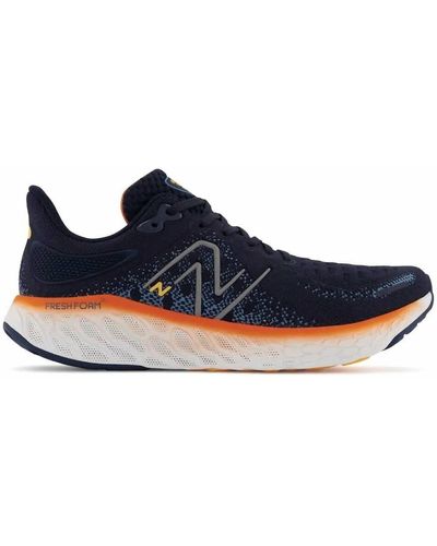 New Balance Fresh Foam X 1080v12 Shoes - D/medium Width In Eclipse W/ Vibrant Orange - Blue