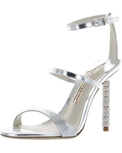 Sophia Webster Rosalind Leather Ankle Strap Heels - White