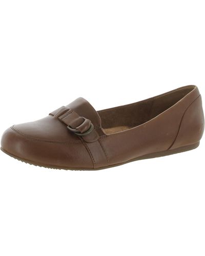Softwalk Serra Leather Slip-on Loafers - Brown