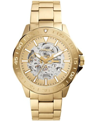 Fossil Bannon Automatic, -tone Stainless Steel Watch - Metallic