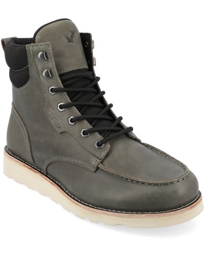 Territory Venture Water Resistant Moc Toe Lace-up Boot - Black