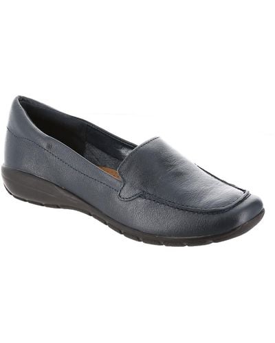 Easy Street Abide 8 Slip On Leather Loafers - Gray