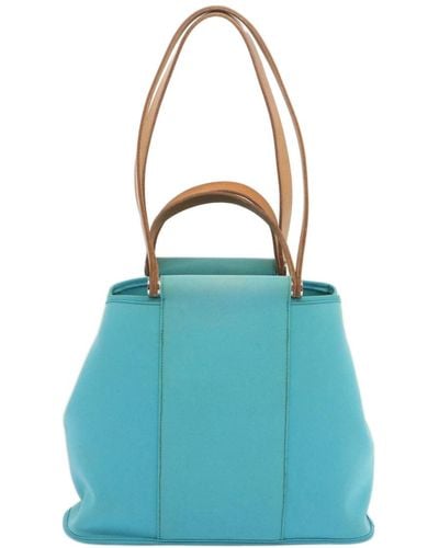 Hermès Kabak Canvas Handbag (pre-owned) - Blue