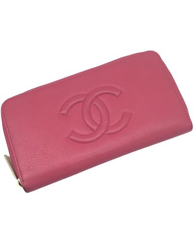 Chanel Leather Wallet (pre-owned) - Pink