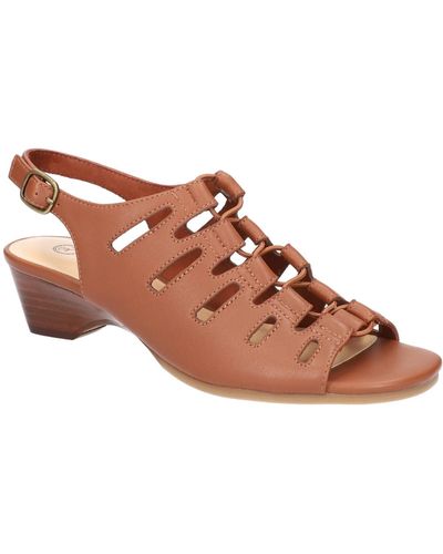 Bella Vita Zamira Leather Ankle Strap Strappy Sandals - Brown