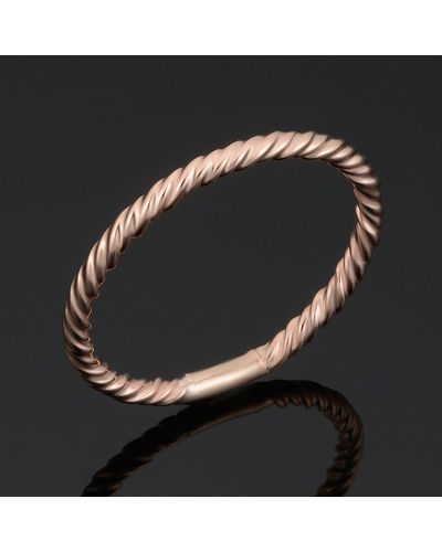 Fremada 14k Rose High Polish Twisted Style Ring - Metallic