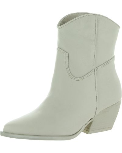 Steve Madden Leather Booties Ankle Boots - Green