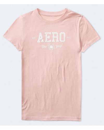 Aéropostale Rose Foil Graphic Tee - Pink