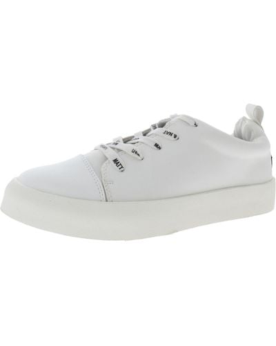 Matt & Nat Marci Faux Leather Low Top Casual And Fashion Sneakers - White