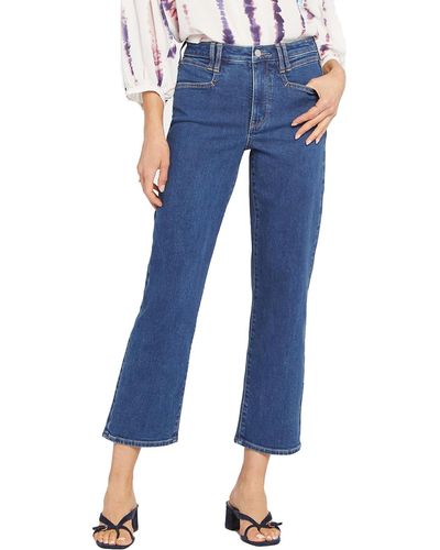 NYDJ Ankle Relaxed Straight Leg Jeans - Blue