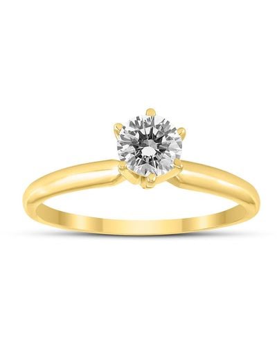 Monary 3/8 Carat Round Diamond Solitaire Ring - Yellow