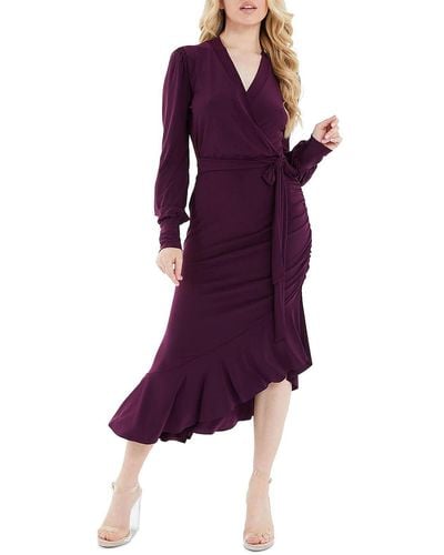Quiz S Polyester Midi Dress - Purple
