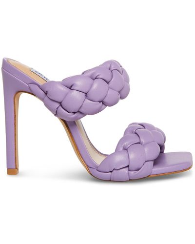 Steve Madden Kenley Square Toe Dress Sandals - Purple