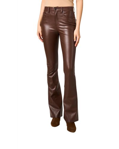 Veronica Beard Beverly Leather Pant - Brown