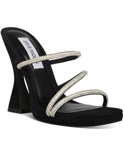 Steve Madden Libbie Rhinestone Embellished Dress Heels - Black