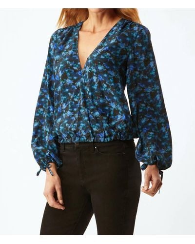ecru Lawrence Crossover Top - Blue