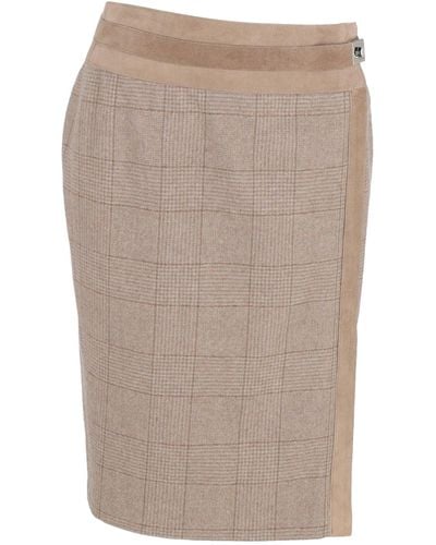 Polo Ralph Lauren Plaid Knee-length Skirt - Natural