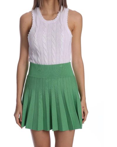 Minnie Rose Pleated Skirt - Green