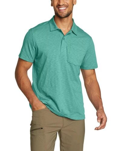 Eddie Bauer Getaway Slub Polo Shirt - Green