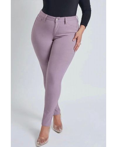 YMI Hyper Stretch Mid-rise Skinny Jeans - Purple